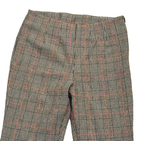 Free People Plaid Pants 0 Y2K Styling 90s Career Office Work Stretch Side Zip - Picture 2 of 8